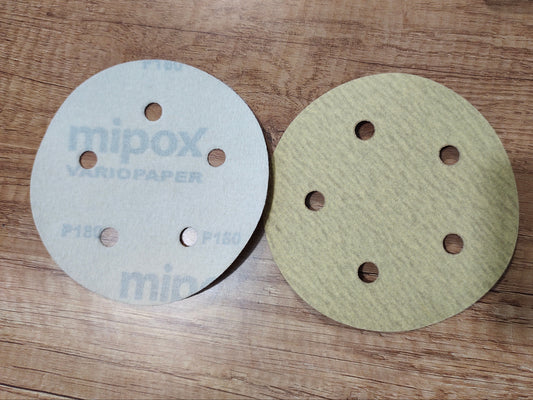 Mipox 5 inch 5 holes velcro discs- Pack Of 100 Nos