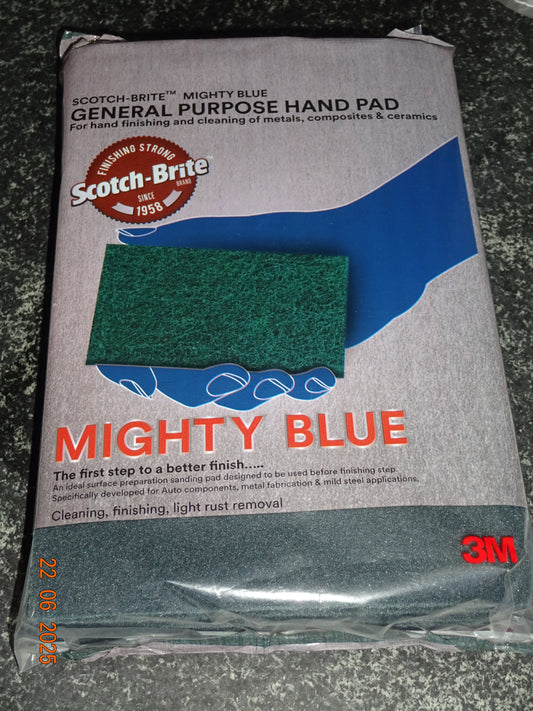 Scotch-Brite™ General Purpose Hand Pad Mighty Blue, 15.24 cm x 22.86 cm, 5/Pack